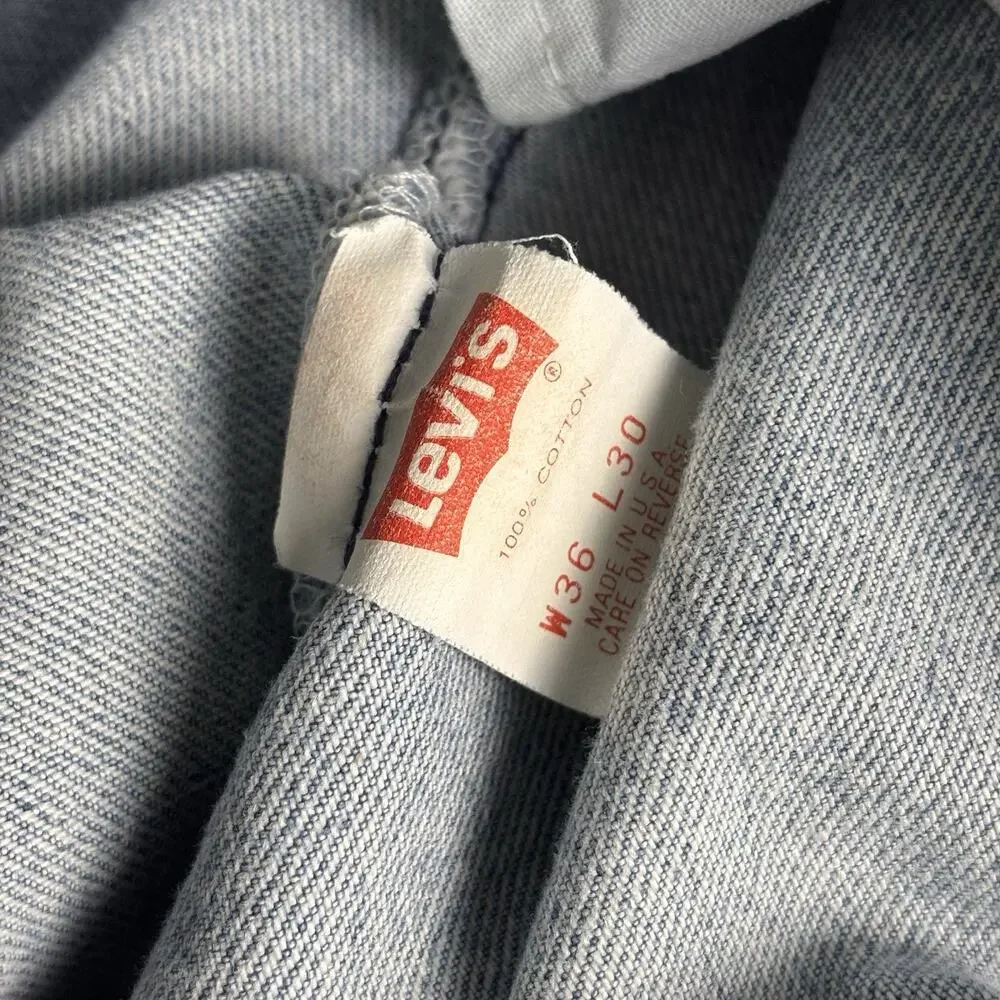 Vintage 90’s LEVIS Men’s 501 Button Fly Blue Denim Jeans 36x30 Pants Work Styles